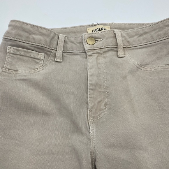 L’agence Margot Skinny Jeans in Biscuit Tan Size 27 High Rise Skinny Cropped - Picture 3 of 6